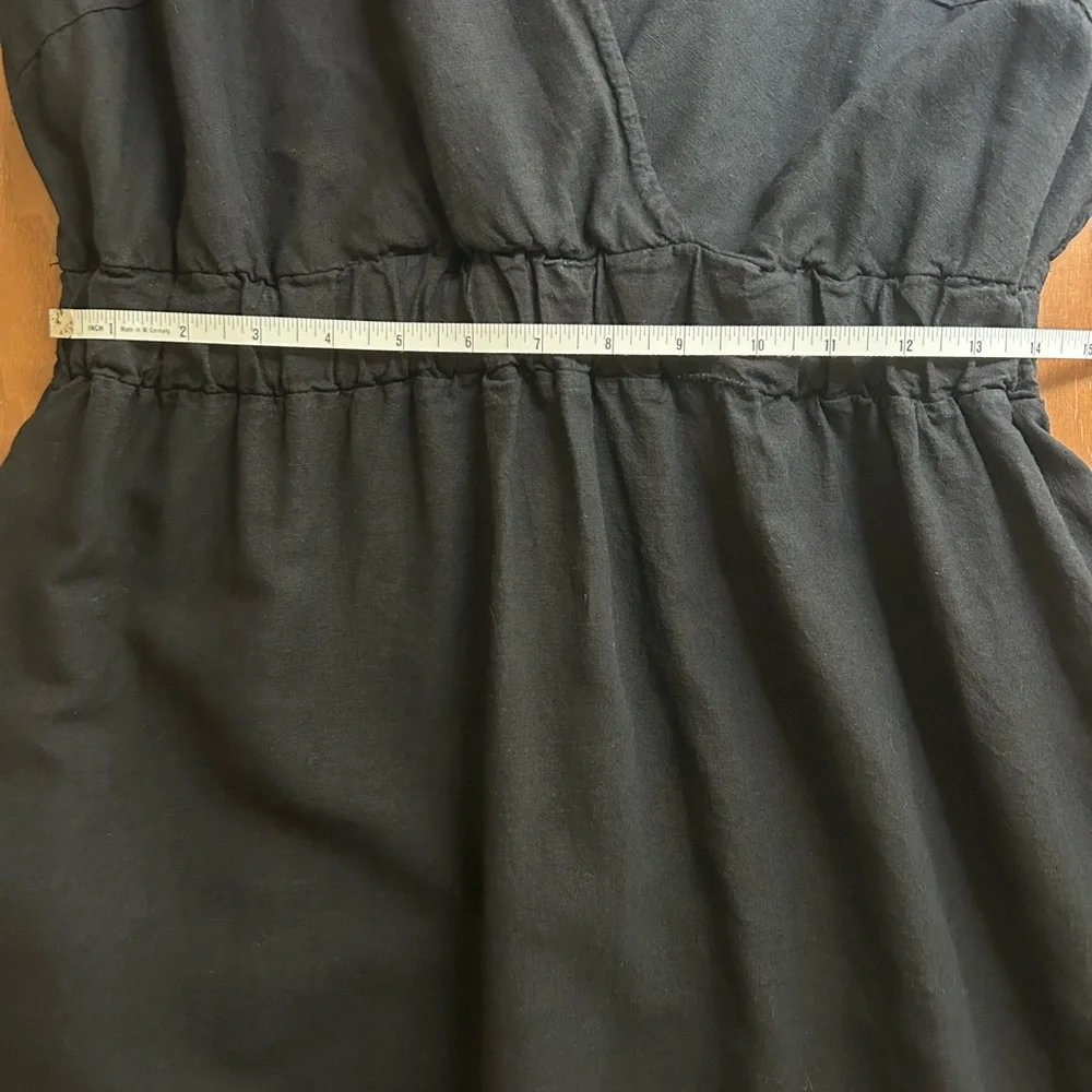 Francesca Bettini Linen/Cotton Blend V-neck Dress | size XL - Picture 7 of 9